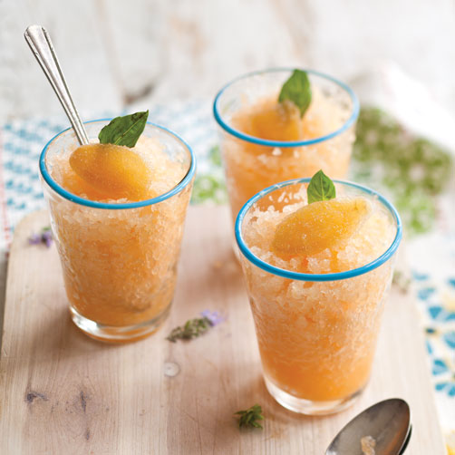 Granita de naranja y jengibre