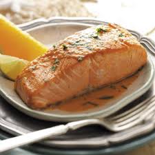 Salmón con vinagreta templada